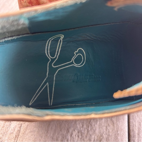 PS Kaufman Rustic Tan Leather Heeled Western Oxford Ankle Booties Women’s Size 6 - Picture 10 of 10